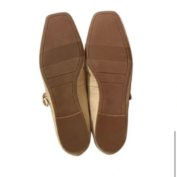 Acinda Maryjane Square Toe woven cream,tan,beige strap Maryjane Flat Nordstrom 9 - Picture 6 of 7